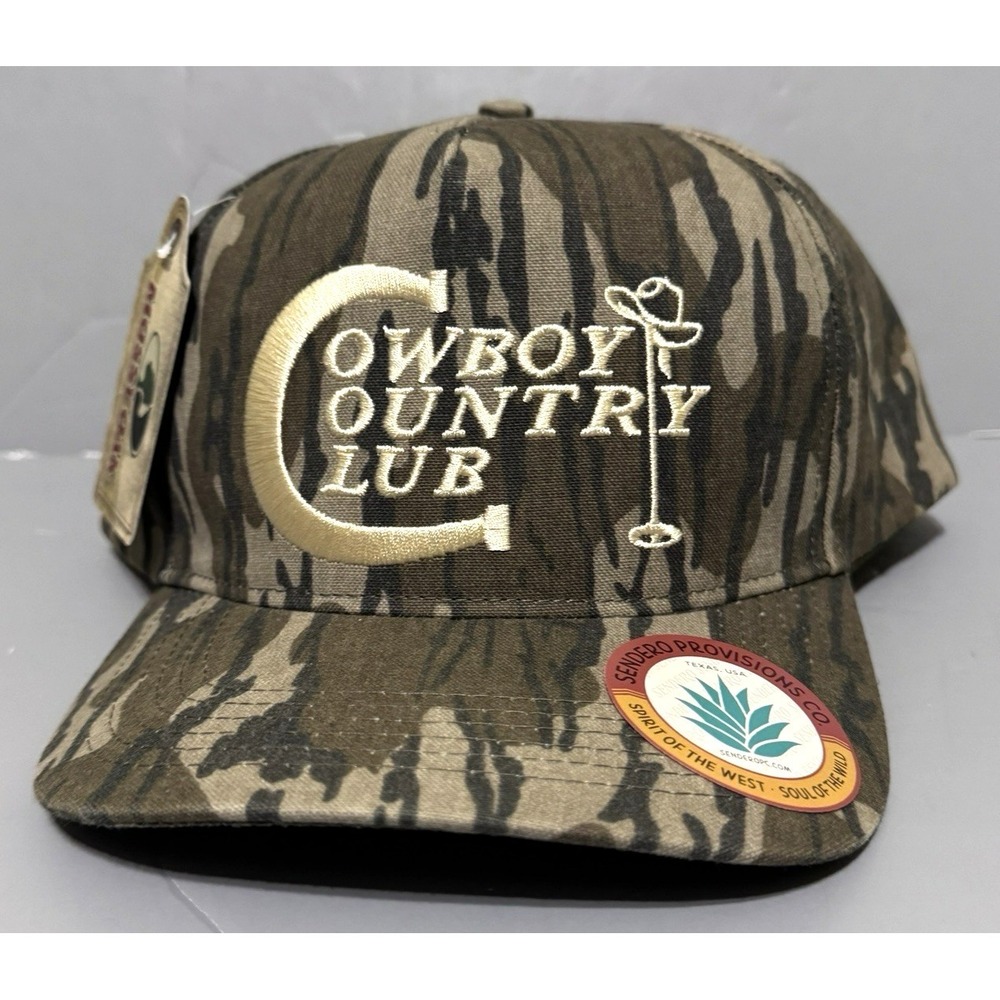 Sendero Provisions Co. Cowboy Country Club Snapback Hat Mossy Oak Camo OSFA
